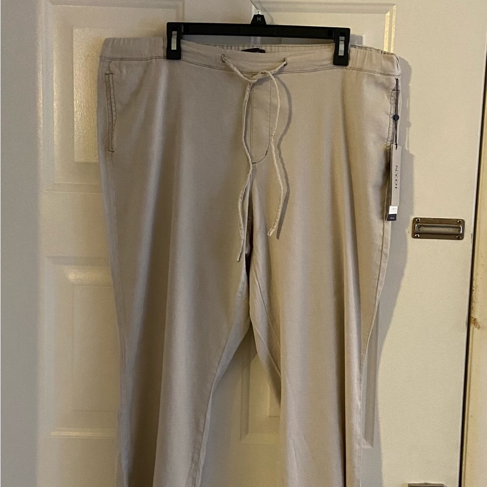 NYDJ Linen Drawstring Ankle Pants Size 14W